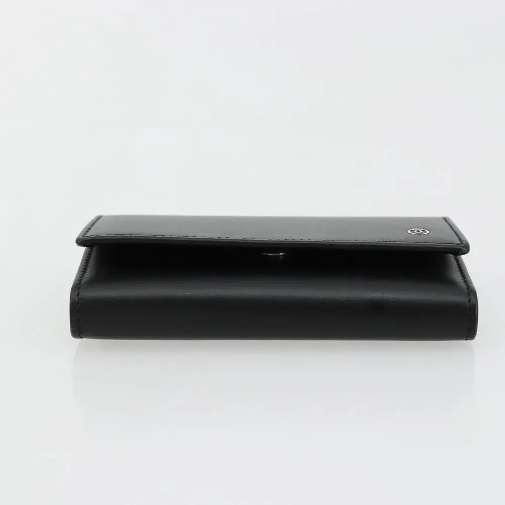 Cartier Leather Pasha Six Hooks Key Case Black